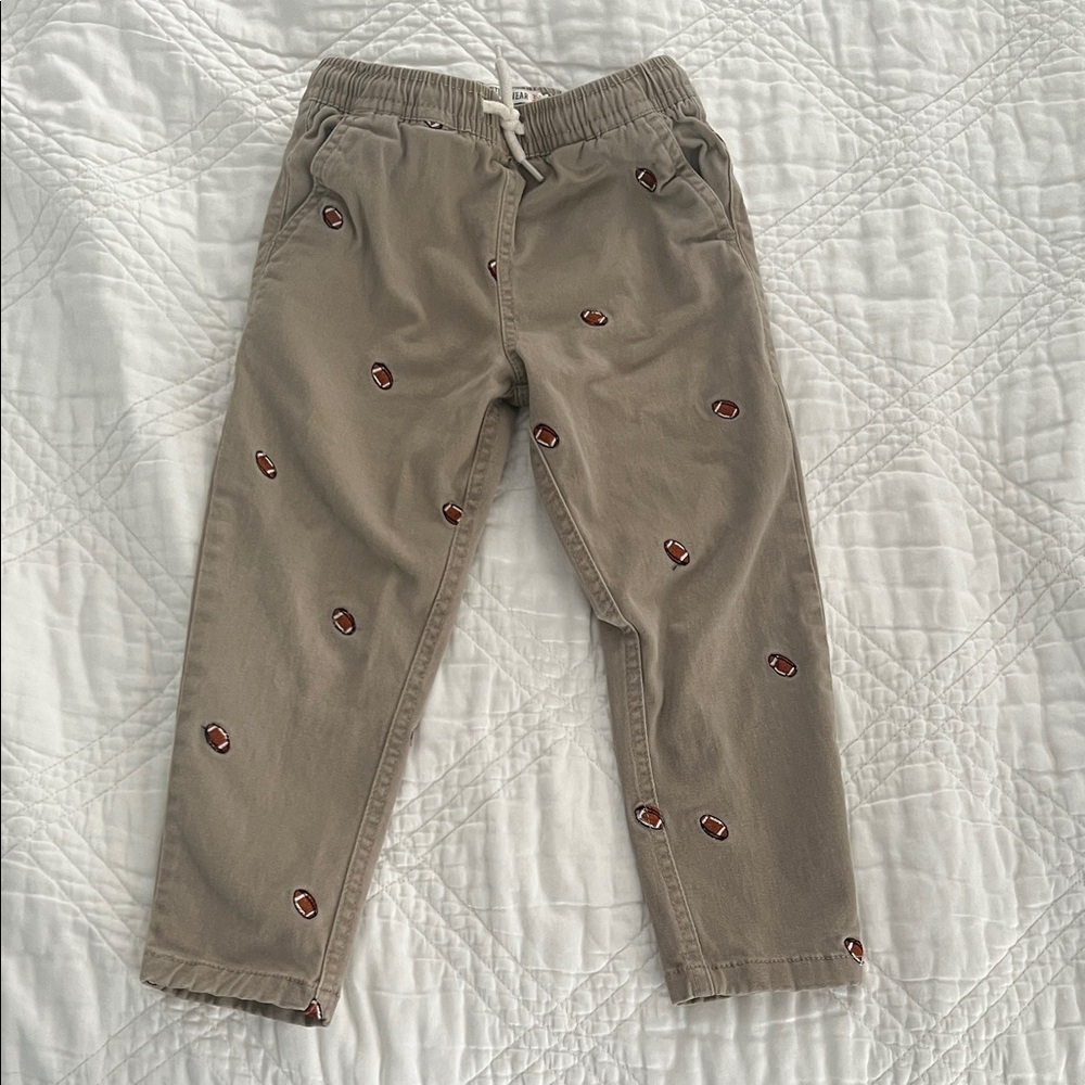 Boys Football Khaki pants with drawstring/elastic waistband